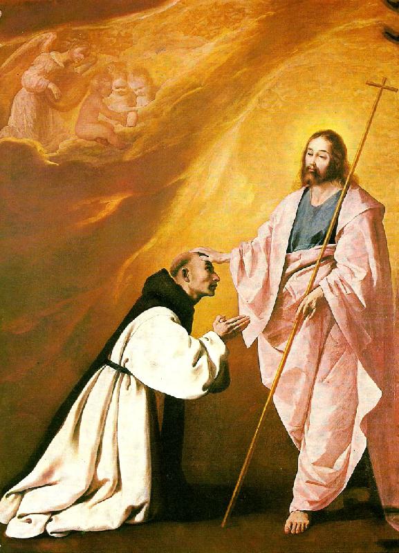 Francisco de Zurbaran jesus appears before fr .andres de salmeron china oil painting image